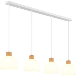 LED Hängeleuchte Pendelleuchte Esszimmerlampe Kürzbar Weiß Metall H 120 cm
