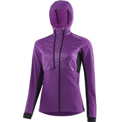LÖFFLER Damen Funktionsjacke W HOODED HYBRIDJACKET GRACE PL, Größe 38 in Lila Lila