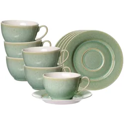 Ritzenhoff & Breker, Tasse, Borneo Kaffeetassen mit Untertassen (220 ml, 6x)