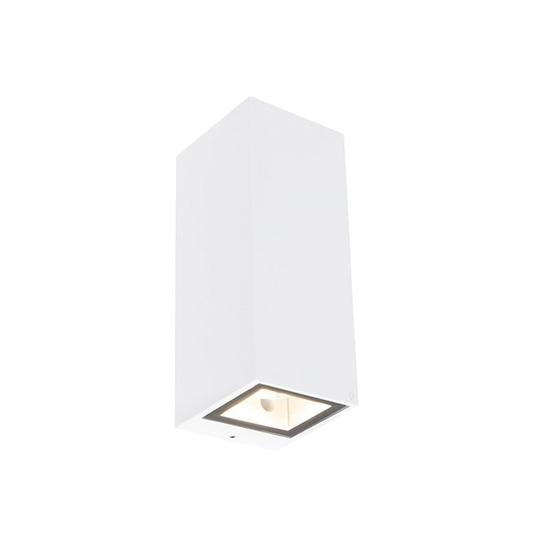 Qazqa Moderne Wandlamp Wit Aluminium IP54 voor Badkamer en Terras