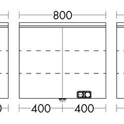 Burgbad Spiegelschrank Lin20 HGL 700x800x170 Trend-/RAL-Farbe Hochglanz, SPQL080F5374 SPQL080F5374