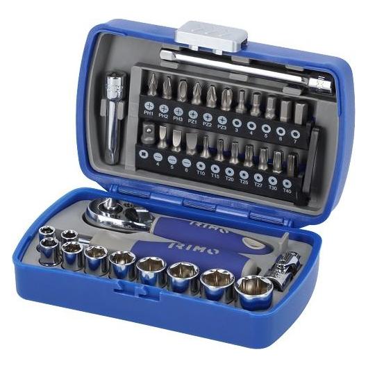 Irimo Set mit 37 Teilen 1/4-Zoll-Spitzen, Stecknüssen und Zubehör (43143335)