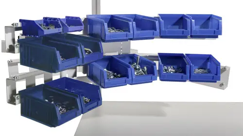 Manuflex ZB8259.5021 Boxen-Doppelträger-Element für Stahl-Aufbauportale zum optimalen Zugriff auf Sichtlagerkästen