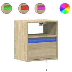 vidaXL TV-Wandschränke mit LED-Beleuchtung 2 Stk. Sonoma 41x31x45 cm