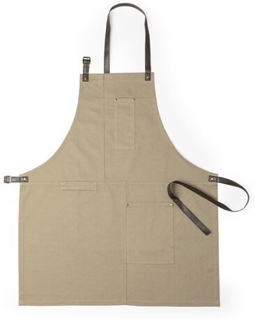 Tablier professionnel personnalisable Vurcex coton PU simili cuir marron