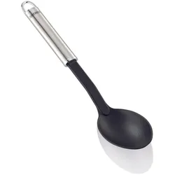 LEIFHEIT Servierlöffel schwarz, silber Edelstahl, Kunststoff