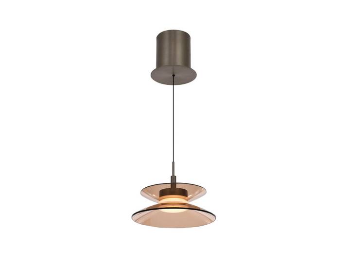 Led-Hängeleuchte Crema, Bronzefarben, Metall, Glas, 22x150x22 cm, RoHS, Lampen & Leuchten, Innenbeleuchtung, Hängeleuchten, Pendelleuchten