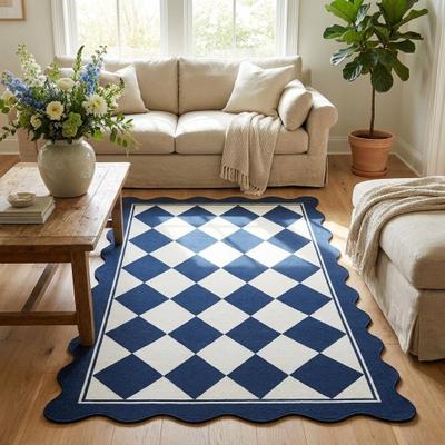 Garvee Modern Geometric Scalloped Easy Jute Area Rug