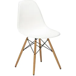 Vitra Stuhl Eames Plastic Side Chair DSW 46.5x83x55 cm, Gestell:  eichefarbig, Designer Charles & Ray Eames