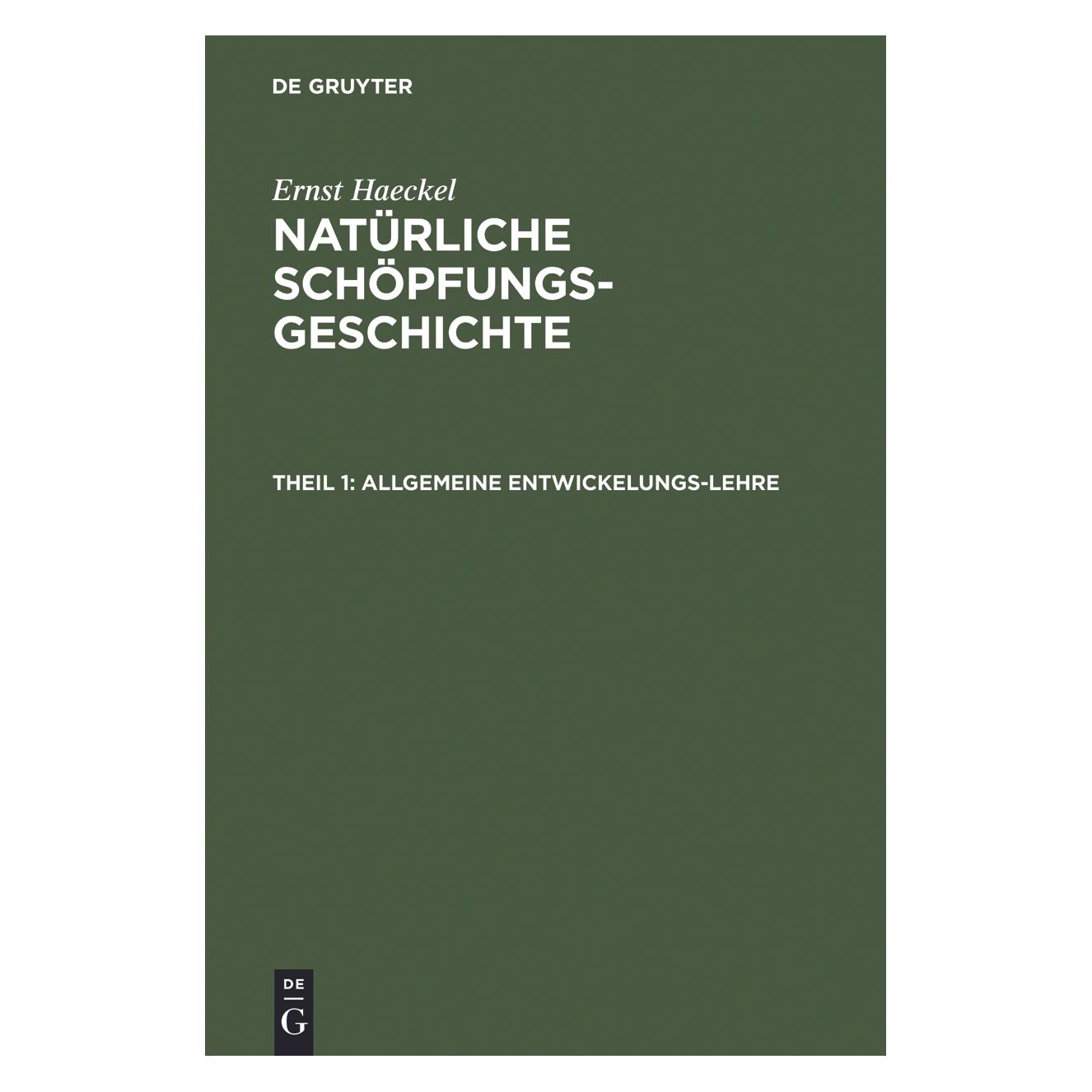 De Gruyter Haeckel:Ernst Haeckel: Natürliche Schöp (Deutsch, Hardcover, Ernst Haeckel) (46448609)
