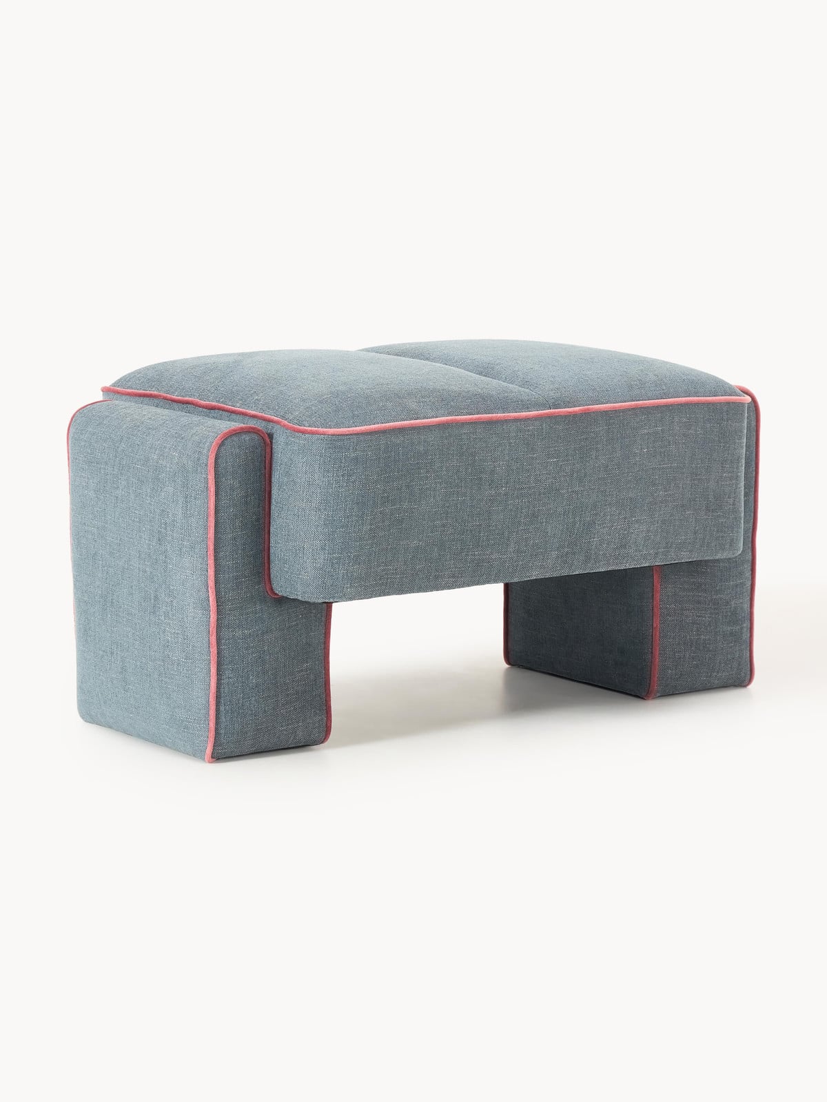 Westwing Collection Gestoffeerde poef Bobi soft body