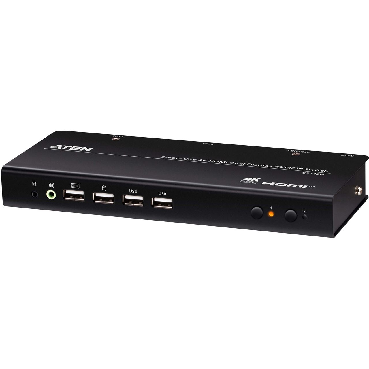 ATEN Technology CS742H 2-Port USB 4K HDMI Dual Display KVMP Switch