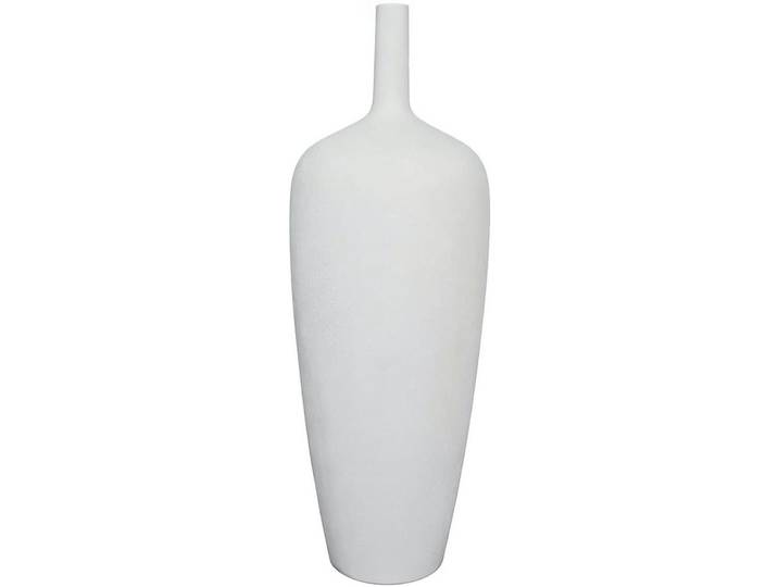 Ambia Home Vase, Weiß, Kunststoff, bauchig, 70 cm, handgemacht, zum Stellen, auch für frische Blumen geeignet, Dekoration, Vasen, Bodenvasen