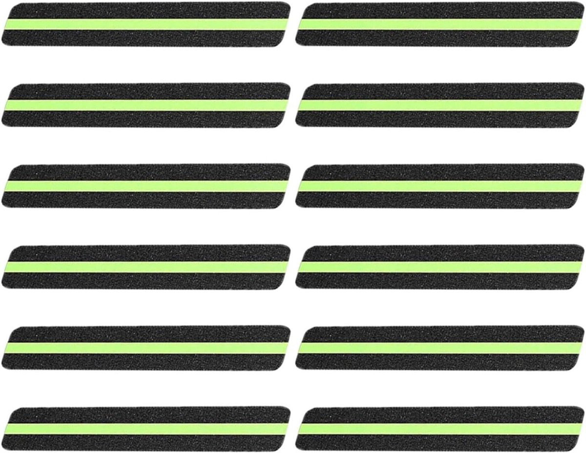 Antislip Tape Stap Strips Glow in the Dark Groen - 12 Stuks