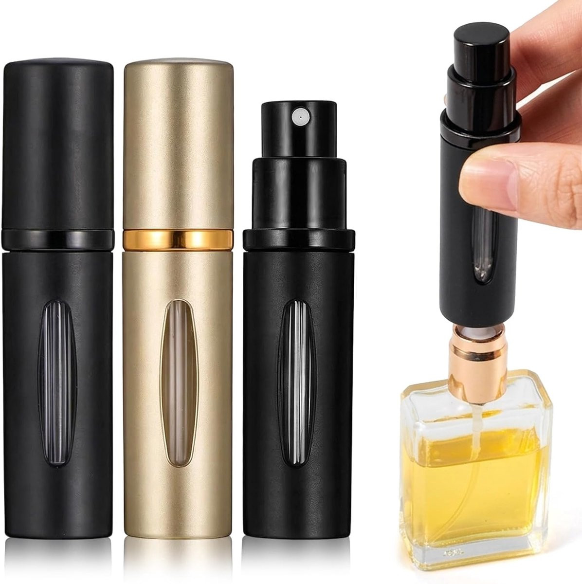 Set van 2 navulbare parfumverstuivers van 5 ml voor onderweg