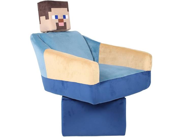 MINECRAFT Stuhl STEVE Polyester blau drehsitz