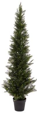 Pure 5-Foot Potted Artificial Cedar Topiary Trees