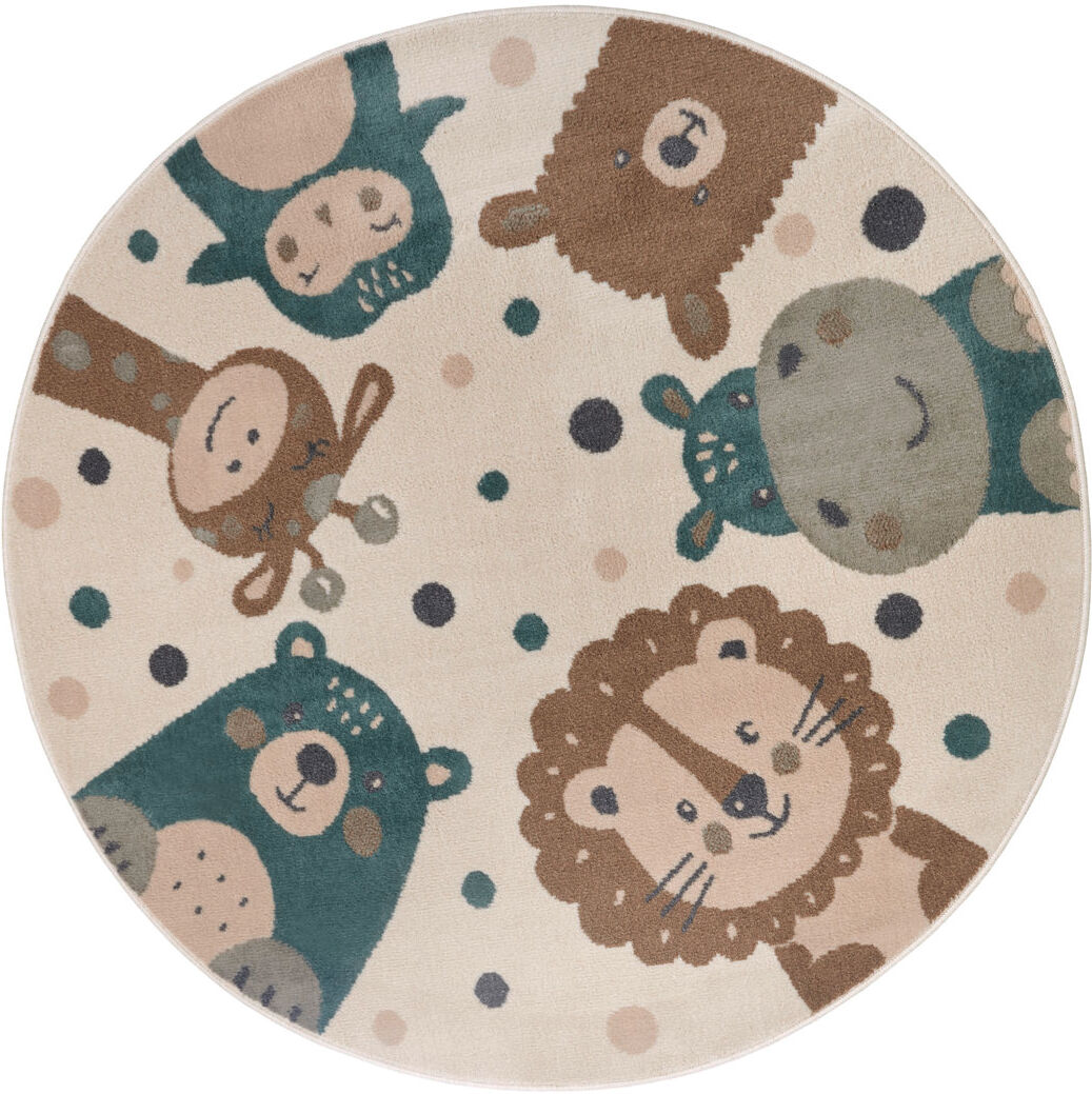 Hanse Home Adventures Children Beige Rug Round 140cm