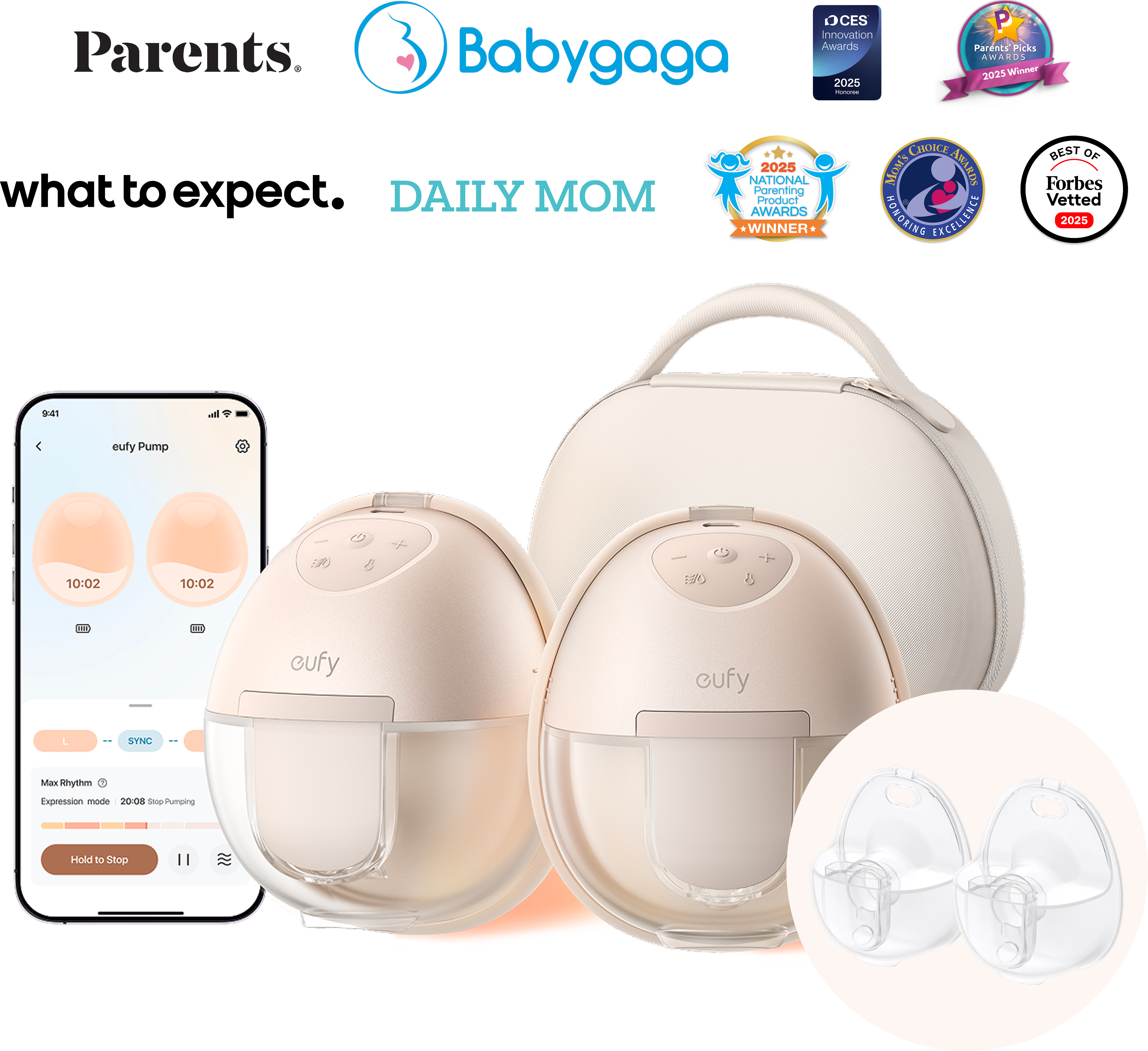 eufy Breast Pump S1 Pro + Original Milk Container (2-Pack) eufy Breast Pump S1 Pro + Original Milk Container (2-Pack)