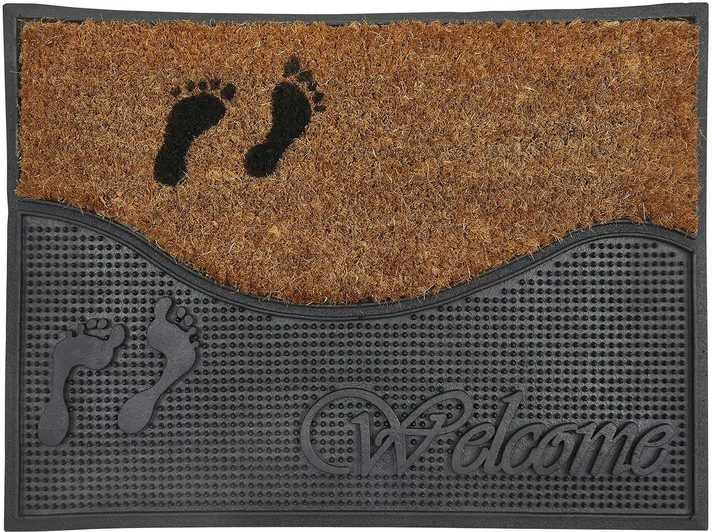 Höffner Kokosmatte  Welcome Steps ¦ braun ¦ Kokos ¦ Maße (cm): B: 45