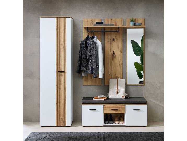 Porte-manteau mural 120 cm 120 x 130 x 30cm Blanc
