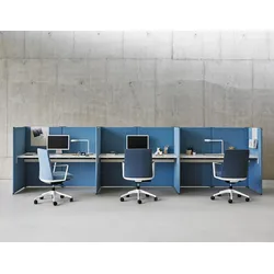 Teamarbeitsplatz 3 Personen Bürotische mit Akustiktrennwand JT-AC213