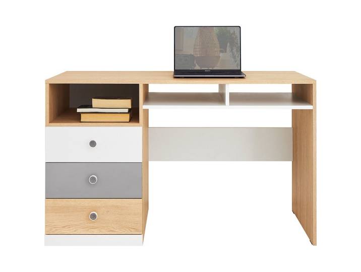 SCHREIBTISCH BRERA 125x55x76 cm Bürotisch Computertisch, Eichefarben