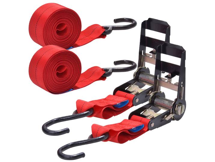 2er-Set Spanngurt, 6m x 5cm, rot