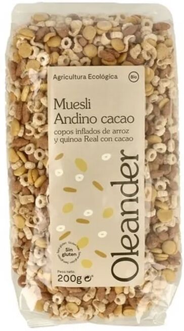 Oleander Muesli Andino Cacau Sem Glúten 200g
