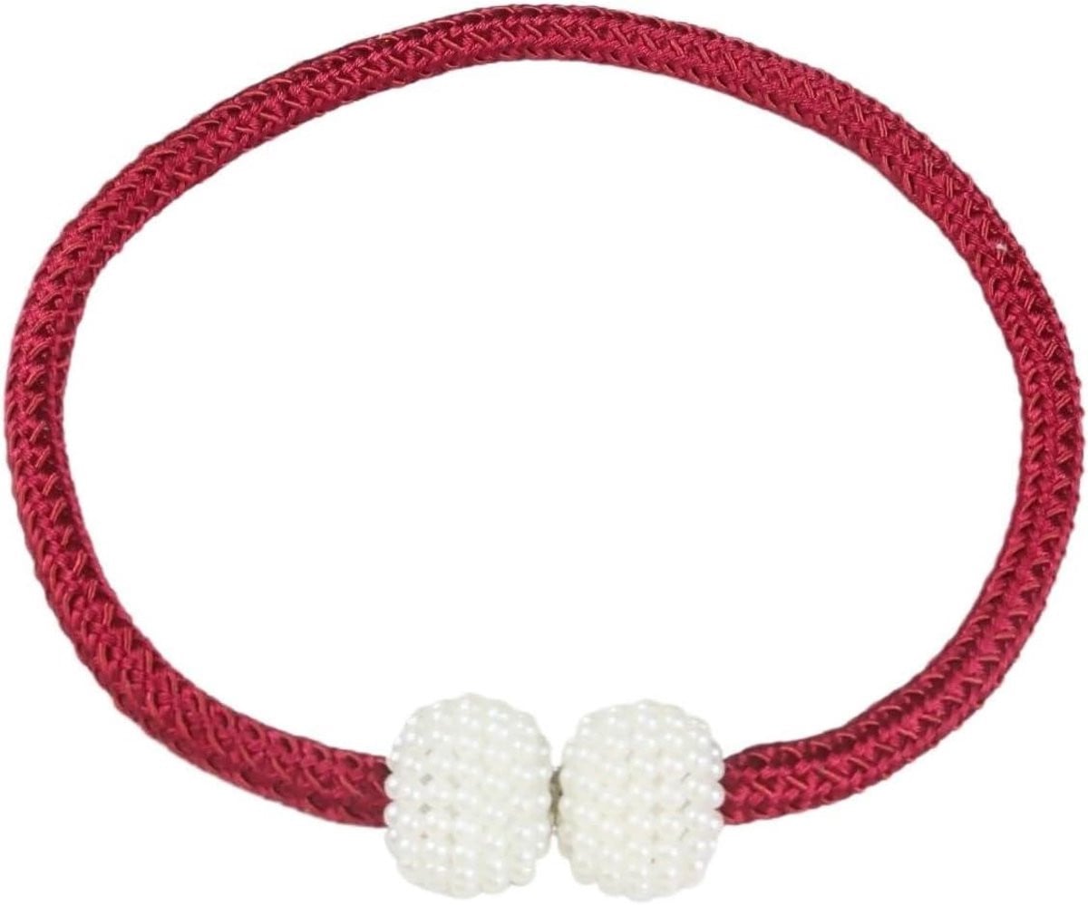 Gordijnclips Touw Jujube Rood - 40 cm - Gordijnhouders zonder boren