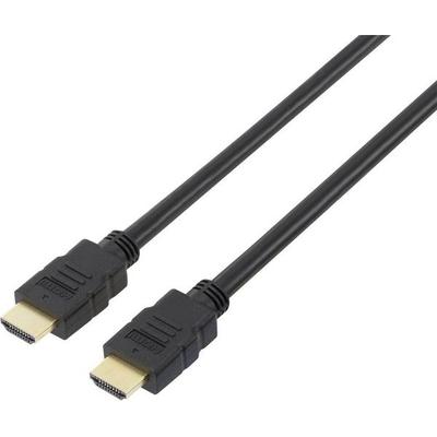 SpeaKa Professional HDMI Anschlusskabel HDMI-A Stecker, HDMI-A Stecker 10.00m Schwarz SP-7870112 Audio Return Channel, vergoldete