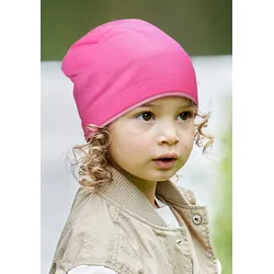 Beanie MAXIMO, Mädchen, Gr. 57, pink, Baumwollmischung, Mützen Beanie, UV-Schutz 50+ schützt Kinder zuverlässig vor Sonnenstrahlen