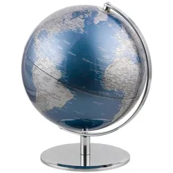 emform, Globus, Tischglobus Planet metallic-blau/silber (25 cm)