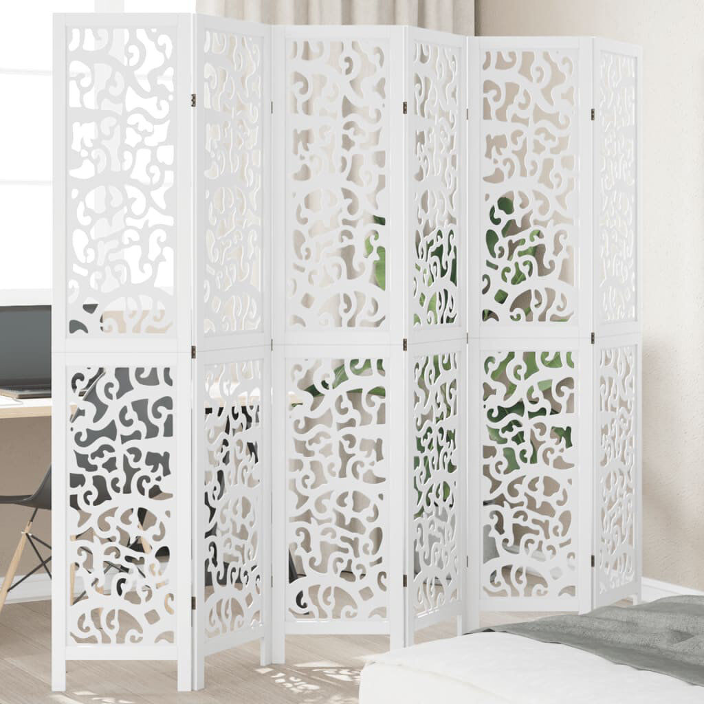 ClassicLiving Folding Room Divider White 160cm H x 215cm W x 1.6cm D