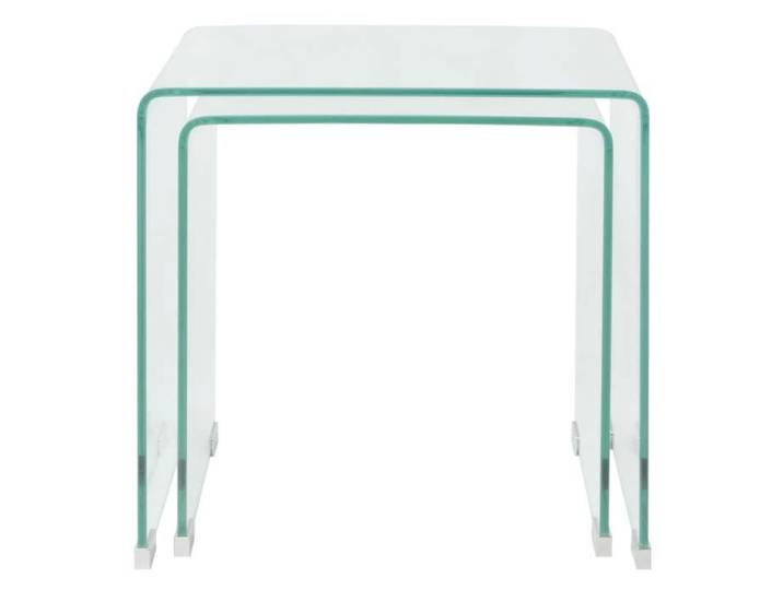 Mode Set de Tables basses - 2 Pièces - Verre trempé Transparent 244191