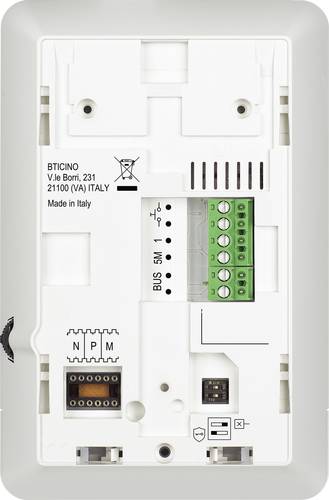Bticino CLASSE100 A16E Audio-Innenstelle 2-Draht Inneneinheit Weiß