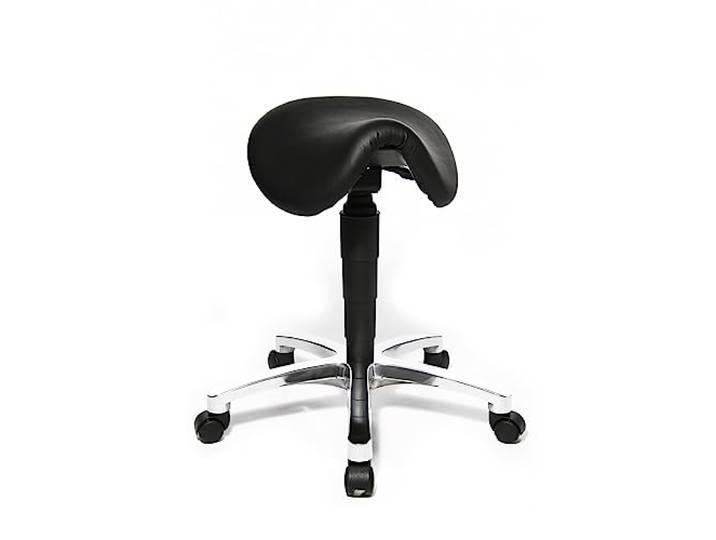 Topstar 70649A80Q Tabouret Bonanza avec assise selle en cuir Noir