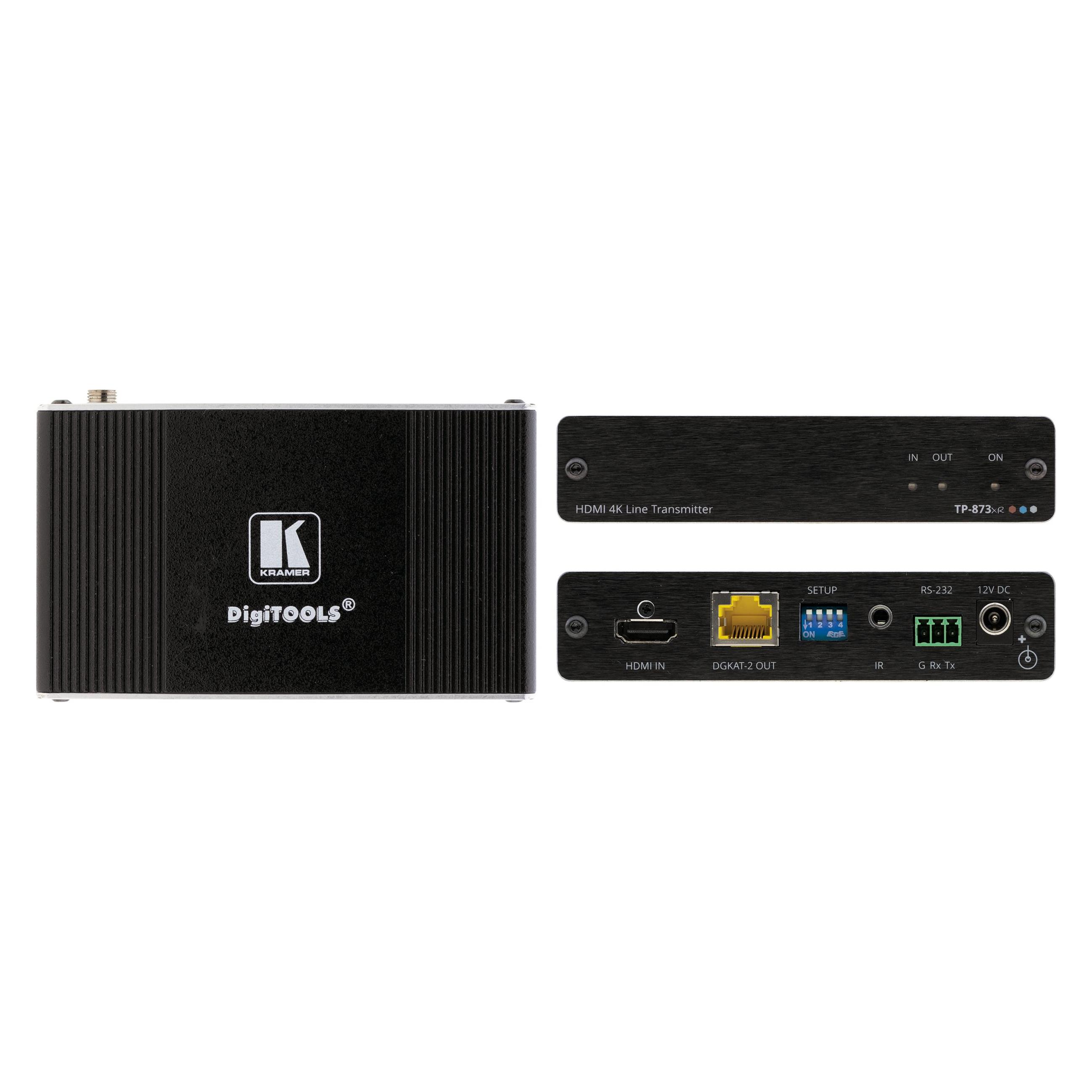 Kramer TP-873XR - 4K HDR HDMI PoC Sender mit RS-232 & IR und DGKat 2.0über grosse (0.07 m) (50-80526090)
