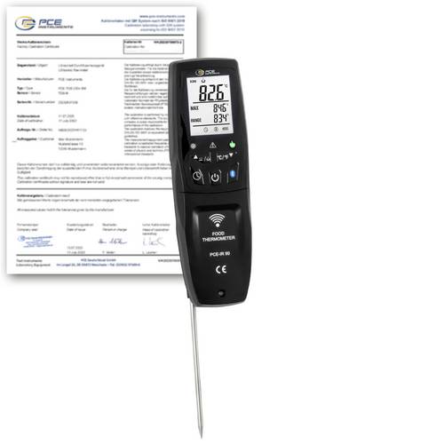 PCE Instruments PCE-IR 90-ICA Einstichthermometer kalibriert (ISO) Messbereich Temperatur -40 bis 300°C Berührungslose IR-Messung