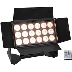 Eurolite AKKU Multiflood IP 18x10W RGBW Wash CRMX (10 W, LED), Scheinwerfer, Schwarz