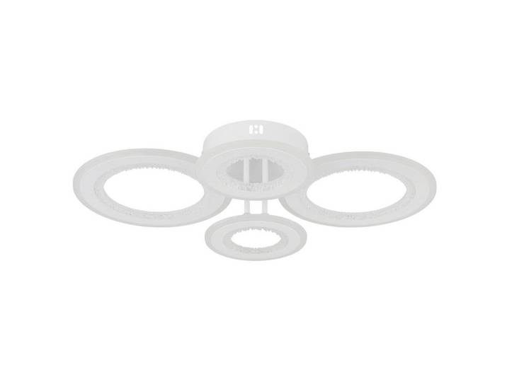 Globo Led-Deckenleuchte Anthony, Klar, Weiß, Metall, Kunststoff, 42x12x59 cm, CE, Stufenschalter, Farben fixierbar, Lampen & Leuchten, LED Beleuchtung, LED-Deckenleuchten