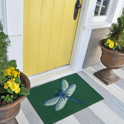 Liora Manne Lush Decor Frontporch Garden Dragonfly Indoor/Outdoor Rug