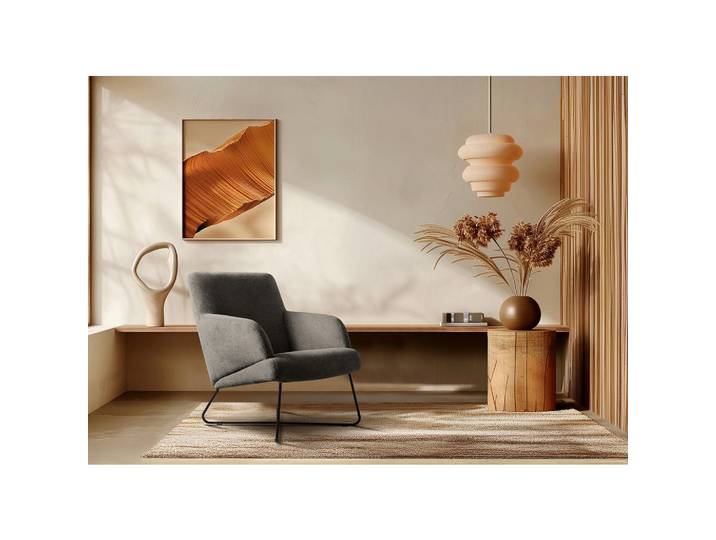 Livetastic Sessel, Graphit, Metall, 67x87x74 cm, Made in EU, Stoffauswahl, Wohnzimmer, Sessel, Sonstige Sessel