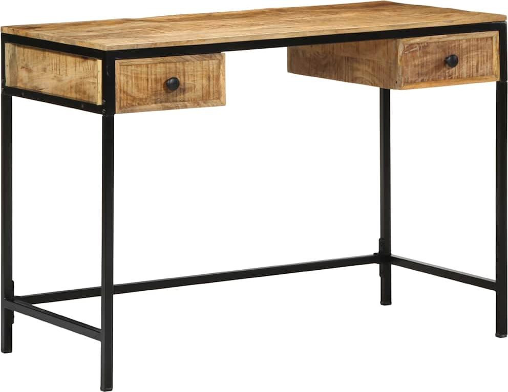 Syfax Schrijfbureau met lade en opslag, Bruin, B: 105 cm, D: 50 cm, H: 75 cm
