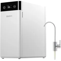 BEM Akira Wasserfilter Umkehrosmoseanlage Trinkwasser mit Wasserhahn ohne Wassertank, 5-Stufigem Wasser-Filtersystem Untertisch Leitungswasser Filter