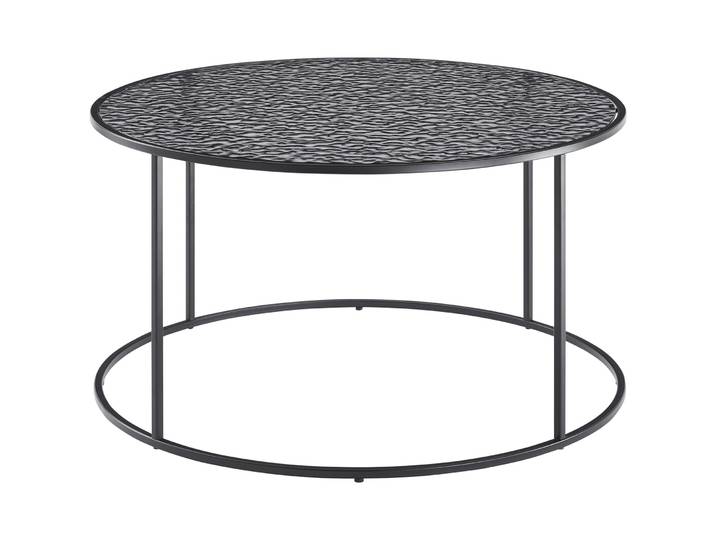 Salontisch Habit schwarz Metall/Glas B 80 T 80 cm