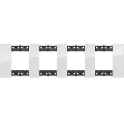 Legrand KA4802M4DW LivingNow Abdeckrahmen 4x2-modulig in der Farbausführung Ice