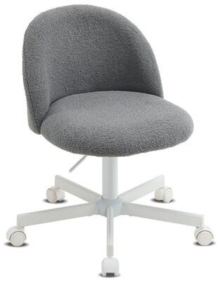No Teddy Velvet Liftable Swivel Office Chair Makeup Chair with Wheels