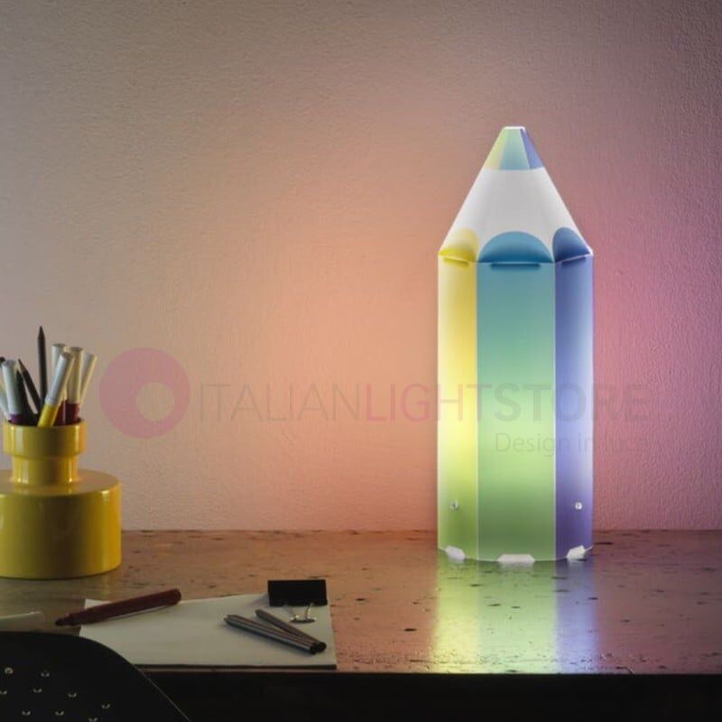 Pin-Pen Lampada Da Tavolo A Forma Di Matita Per Cameretta