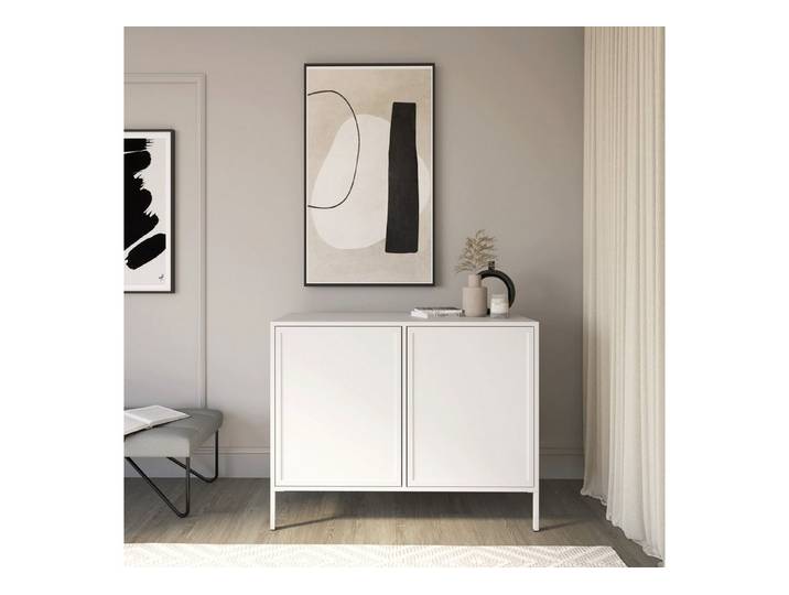 Selsey Sideboard VELVETO, Sideboard in Weiß & Push-to-Open, 2 Türen